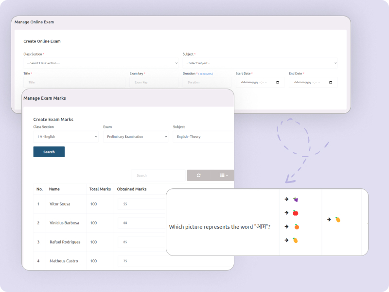 Efficient  Offline/Online Exam Management